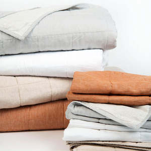 <span class=keywords><strong>Trapunta</strong></span> di Lusso in Puro Lino Naturale 100% Stonewashed, Elegante Copriletto Estivo Reversibile in Puro Lino <span class=keywords><strong>Francese</strong></span> - Product Image 6