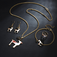 Nouvel Arrivage : Parure de Bijoux Thème Noël – Collier, Boucles d'Oreilles, Bracelet et Bague Bonhomme de Neige en Émail – Cadeau Tendance pour Femme