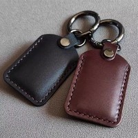 Porte-clés carré en cuir léger des Raiders de Las Vegas, taille unique, noir, pour les fans de la NFL