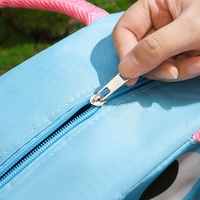 Sacs à lunch isothermes portables en polyester avec fermeture éclair pour filles et femmes, écologiques, durables, pour repas bento, avec doublure en aluminium