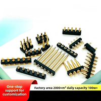 Honsan HS-56 Sonde à ressort personnalisée, broche Pogo miniature or/noir, broche de contact de charge pour PCB