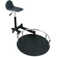 Chaise d'assistant de barbier pour salon de coiffure, pivotante, réglable en hauteur, tabouret de styliste rotatif en cuir pour coiffeur