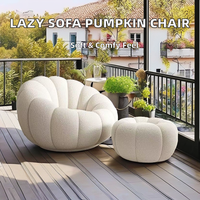 Chaise de canapé moderne en velours d'agneau pour simple, double citrouille-Design rotatif Loisirs pour hôtel, balcon, sommeil, maison, salon, chambre à coucher