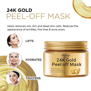 Limpieza profunda 24K Lámina <span class=keywords><strong>de</strong></span> oro Colágeno facial Peel Off Máscara <span class=keywords><strong>de</strong></span> belleza Lightening Tea Tree and Witch Hazel Peel Off Mask - Product Image 3
