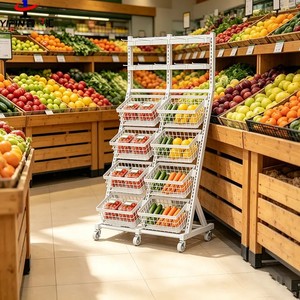 Gôndola de Supermercado Dupla Face com Painel Traseiro de Rede Metálica para Lanches e Doces - Product Image 5