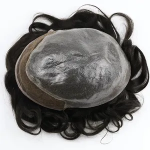 bio real hair lace front pieces toupee for hair loss solution