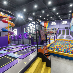 Parque <span class=keywords><strong>de</strong></span> Diversiones Interior Personalizado <span class=keywords><strong>de</strong></span> Estilo Moderno, con Toboganes y Trampolines, Fácil <span class=keywords><strong>de</strong></span> Operar - Product Image 3