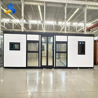 Maison Modulaire Pliable 20ft 40ft, Maisons Conteneurs Préfabriquées Mobiles, Mini-Maisons 2-3 Chambres, Maison Conteneur Extensible de Luxe