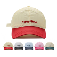 Gorras de Béisbol Deportivas de 6 Paneles con Bordado de Letras, de Secado Rápido, Estilo Urbano, Personalizadas al por Mayor, OEM ODM