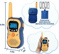 Mini talkie-walkie portable pour enfants avec portée de 3 km et téléphone interphone changeur de voix pour enfants en plastique durable