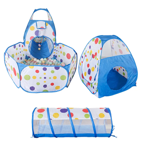 Qbellpet 3 en 1 Tienda de campaña para bebés Corralito con túnel Piscina de bolas Tienda portátil grande para niños <span class=keywords><strong>Bola</strong></span> Pit Túnel para gatear Casa de juegos para niños - Product Image 5