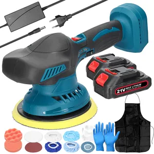 21V 1300mah Cordless Electric Car Polisher 6 Speeds Multifunctional Home Cleaning Metal Waxing Wood Sanding Machine