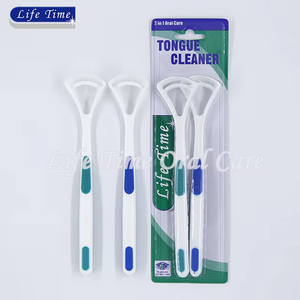 Pratico e Portatile Pulitore per la Lingua in Silicone con Set di Spazzolini Interdentali Colorati, Design a L per Viaggi - Product Image 2