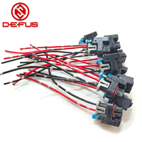 DEFUS, nueva marca, conector de inyector de 2 pines, Conector de boquillas de combustible, piezas de conector, conector impermeable de 2 orificios, negro