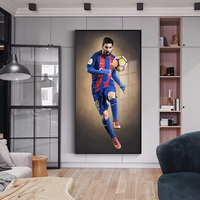 Star du football de la mode Messi Cristiano Ronaldo affiche salon entrée mur art comme cadeau souvenir décoration de la maison