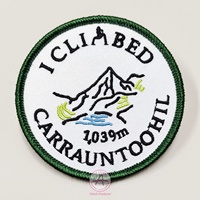 Patch de broderie en tissu personnalisé crochet et boucle thermocollants à coudre bordure découpée à chaud