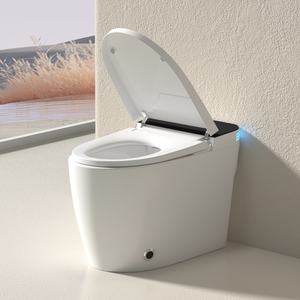Vente flash : siège de toilette automatique intelligent <span class=keywords><strong>japonais</strong></span>, une seule pièce, en céramique, chauffant, cuvette allongée, siphon en S, siphon en P inclus, pour la maison, l'hôtel - Product Image 2