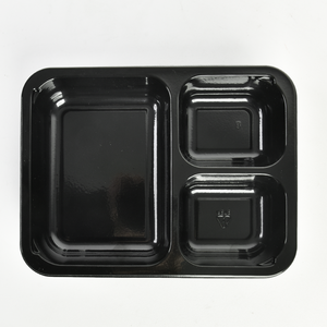 cpet khay ovenable 2 ngăn niêm phong dùng một lần bao bì thực phẩm hãng hàng không cpet container với chống sương mù phim - Product Image 3