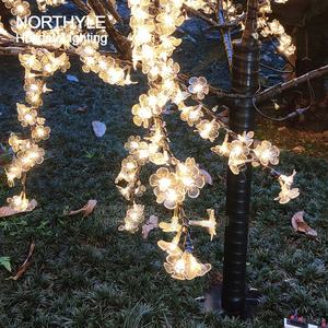 Fondo de cerezo en flor, iluminación de boda, luz de decoración, ambiente, blanco cálido, H:200cm - Product Image 2