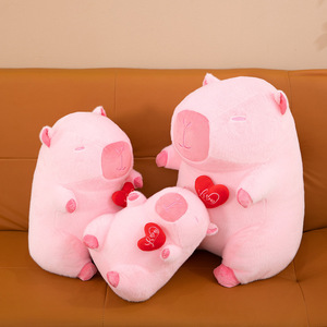 Lindo Peluche de Capibara, Muñeco de Peluche, Nuevo, con Tarjeta de Amor, Regalo de San Valentín, Muñeco Súper Suave, Relleno de Algodón PP, Lindo Muñeco - Product Image 4