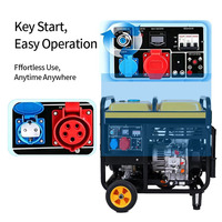 Générateur diesel portable 7 kW monophasé et triphasé monocylindre refroidi par air à démarrage électrique pour fermes d'élevage et fermes touristiques