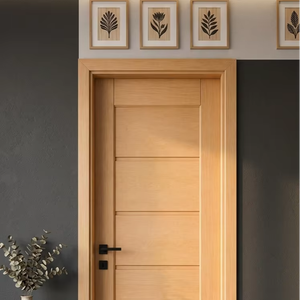 Puerta de Madera Sengon Moderna de Alta Calidad, Panel Sólido, Ligera, Duradera, Acabado Liso, Interior y Exterior, Tamaños Personalizados, Directo de Fábrica - Product Image 1