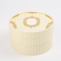 Boîte cylindrique en chocolat pour pâtisserie, emballage alimentaire, boîte cylindrique simple couche blanche avec impression bronzée