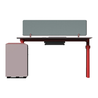 Nouvelle arrivée Peinture au design moderne Bureau d'ordinateur Mobilier de bureau Cabine en bois Postes de travail pour quatre personnes