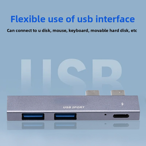 <span class=keywords><strong>Adaptador</strong></span> <span class=keywords><strong>USB</strong></span> Hub 3 en 2 Tipo-C, Carga <span class=keywords><strong>USB</strong></span>-C PD, <span class=keywords><strong>USB</strong></span> 3.0, Estación de Acoplamiento Thunderbolt 3 para <span class=keywords><strong>Macbook</strong></span> Pro - Product Image 3