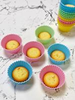 Moules à pâtisserie en silicone antiadhésifs, naturels et sans danger pour les aliments, réutilisables, pour muffins et cupcakes, ensemble d'outils pour gâteaux en résine