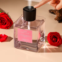 Diffuseur de parfum carré en verre dépoli transparent, plusieurs fragrances, huile essentielle naturelle, désodorisant pour chambre, salle de bain, décoration de table