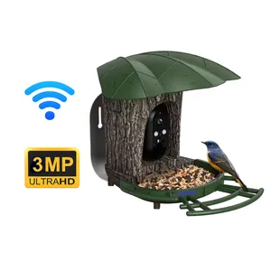 Telecamera da 3mp Design della casa degli uccelli alimentazione automatica allarme per animali domestici telecamera solare WIFI all'aperto selvaggia