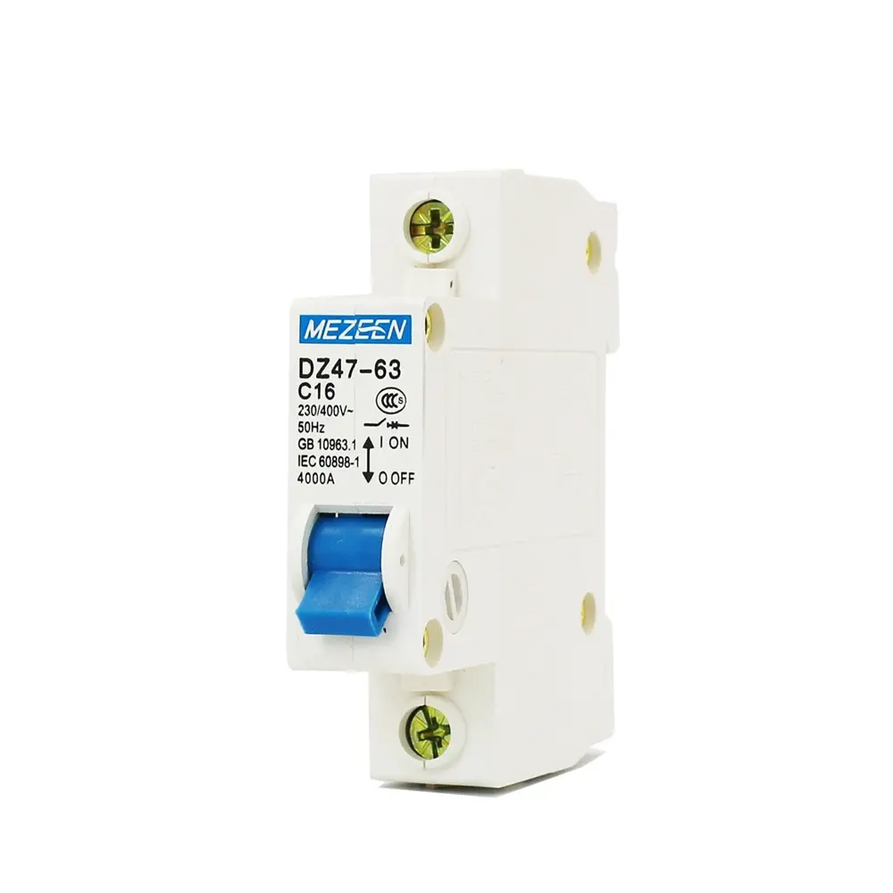 שלב אחד mcb 32amp 25amp 63 amp 16 amp בטיחות מיניאטורי