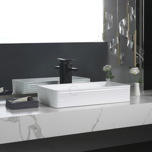 Lavabo Artístico de Cerámica para Baño, Diseño Artístico Moderno, Acabado Liso, Fácil de Limpiar, para Encimera de Porcelana - Product Image 2