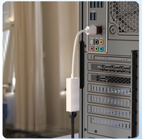 Adaptador Ethernet USB 2.0 Tipo-C, Tarjeta LAN RJ45 de 100 Mbps, Dongle de Red Cableada Externa para Computadora Portátil