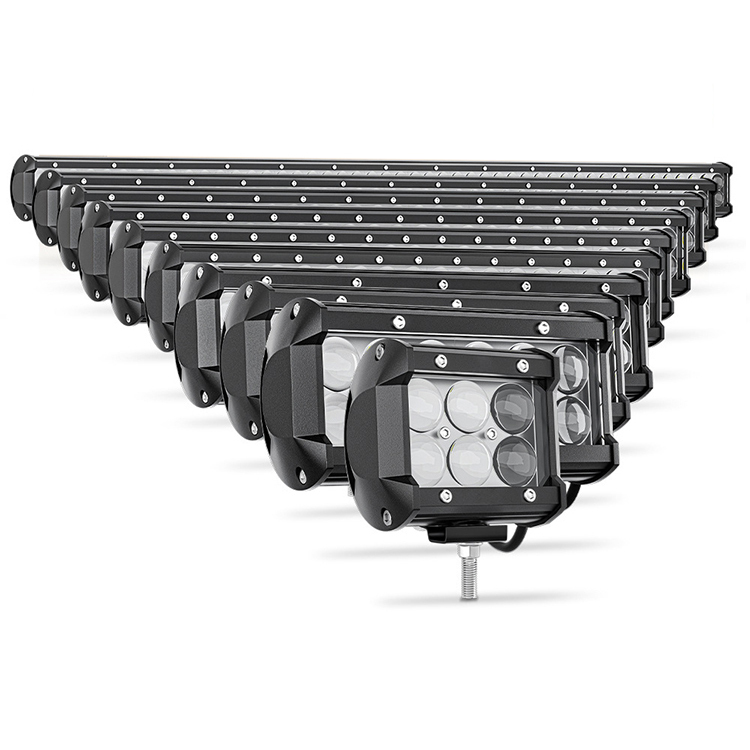 Bright 4 7 9 12 20 22 28 Inch LED Work Lamp Waterproof 4D Projector Lens Off Road Led Light Bar 12V 24V for Tractor ATV SUV Cars
