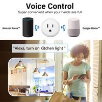 Alexa ve Google ev Amazon sıcak Tuya akıllı yaşam App abd standart 10A akıllı akıllı soket Wifi fişi
