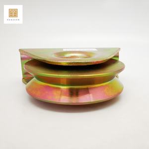 Fer de forme personnalisée Roulette de porte coulissante Quincaillerie de montage de porte avec rouleaux à double roulement - Product Image 4