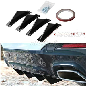 ฝาครอบครีบฉลามดิฟฟิวเซอร์กันชนหลังรถยนต์แบบสากล 4 ชิ้น สำหรับ Benz W205 W204 W203 W211 W212 W117 C117 W176 C63 E63 - Product Image 1