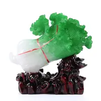 자연 수지 모조 옥 공예 양배추 장식품 홈 가구 풍수 공예 크리스마스 장식품