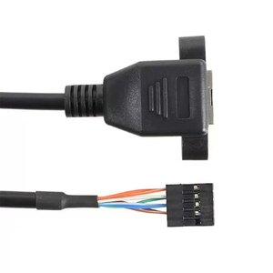 RJ45 Female <b>Socket</b> to DuPont 9P 2.54 2.0 With Screw Ethernet RJ45 Port to 9pin <b>Cable</b> - Product Image 2