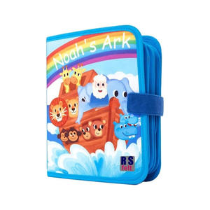 Venta al por mayor de libros de imágenes de fieltro suave <span class=keywords><strong>para</strong></span> Educación Temprana, libro de animales de granja ocupado, logotipo de Color personalizado <span class=keywords><strong>para</strong></span> niños pequeños, tiempo de lectura silencioso - Product Image 2