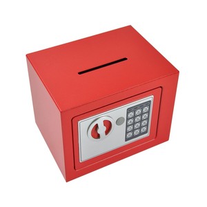 Mini Safe <b>Box</b> Electronic Digital <b>Lock</b> Black Cube Shape for Home Office Jewelry Cash Storage <b>with</b> Coin Slot - Product Image 2