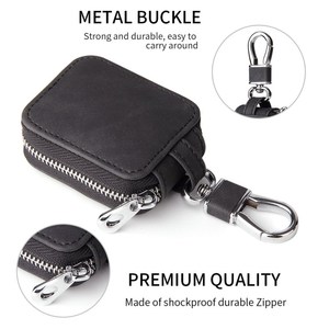 เคสชาร์จไร้สายสำหรับ Apple airpods กระเป๋าใส่ของหนัง PU พร้อมพวงกุญแจ - Product Image 4