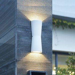 Applique murale extérieure LED étanche à double tête, éclairage haut et bas, luminaire moderne en ciment pour balcon, jardin, terrasse - Product Image 3