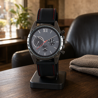 Montre à quartz multifonctionnelle pour hommes, boîtier en alliage, bracelet en silicone, montre-bracelet de sport pour hommes