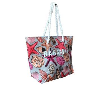 Bahamas 디지털 인쇄 비치 가방 제조 업체 직접 판매, 맞춤형 마이크로 표준 비치 시리즈 불가사리 패턴 핸드백 - Product Image 1