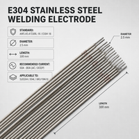 Électrode de soudage en acier inoxydable E304 E308L-16 308L-16, fournie directement par l'usine, E304-16 2,5 mm 300 mm, tige de soudage AC/DC toutes positions
