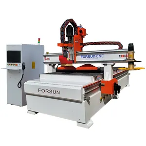 2024 nouveau design ATC grand 1540 bois cnc routeur sculpture machine avec rotatif pour le travail du bois