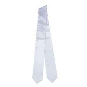 Estolas de Graduación Modernas de Poliéster Satinado Blanco de 72 Pulgadas para Aniversario - Product Image 3